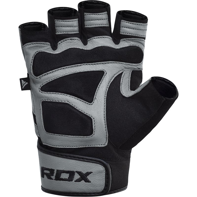 RDX S12 Перчатки для тяжелой атлетики и фитнеса (Серый, S)