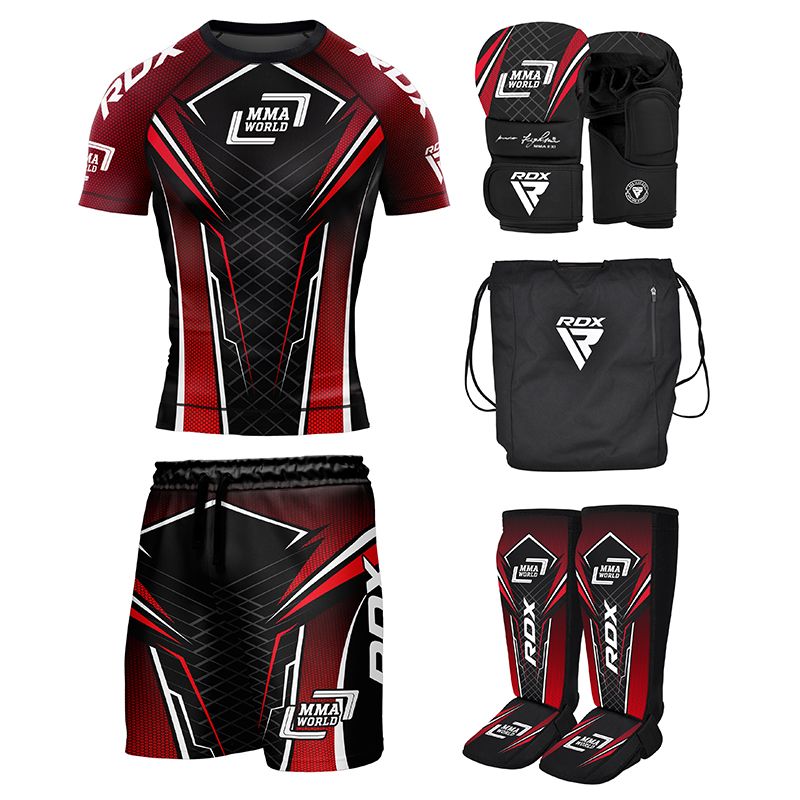 RDX MMA Комплект одежды с защитным снаряжением (Красный)