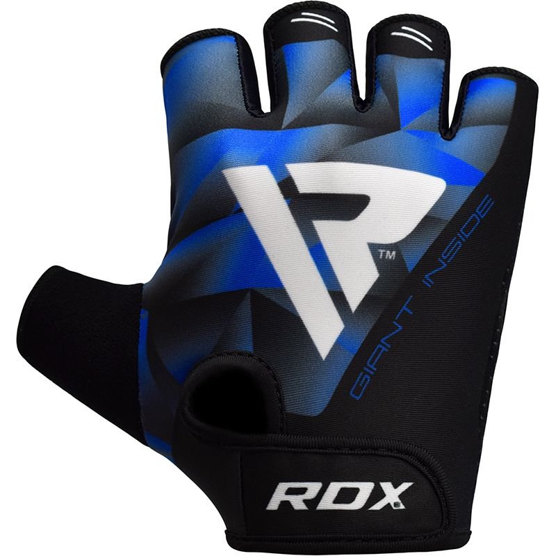 RDX F4 Тяжелоатлетические перчатки для фитнеса (Синий, S)