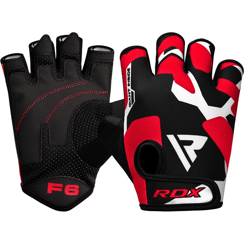 RDX F4 Тяжелоатлетические перчатки для фитнеса (Красный, S)