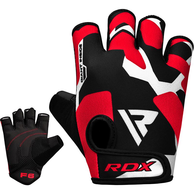 RDX F4 Тяжелоатлетические перчатки для фитнеса (Красный, S)