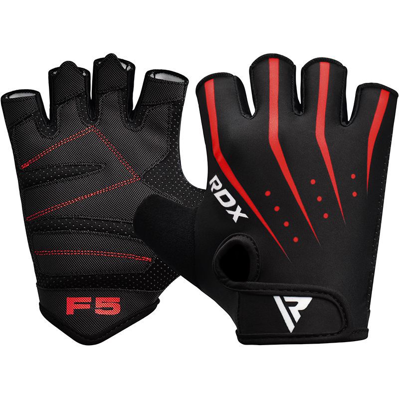 RDX F5 Тяжелоатлетические перчатки для фитнеса (Красный, S)